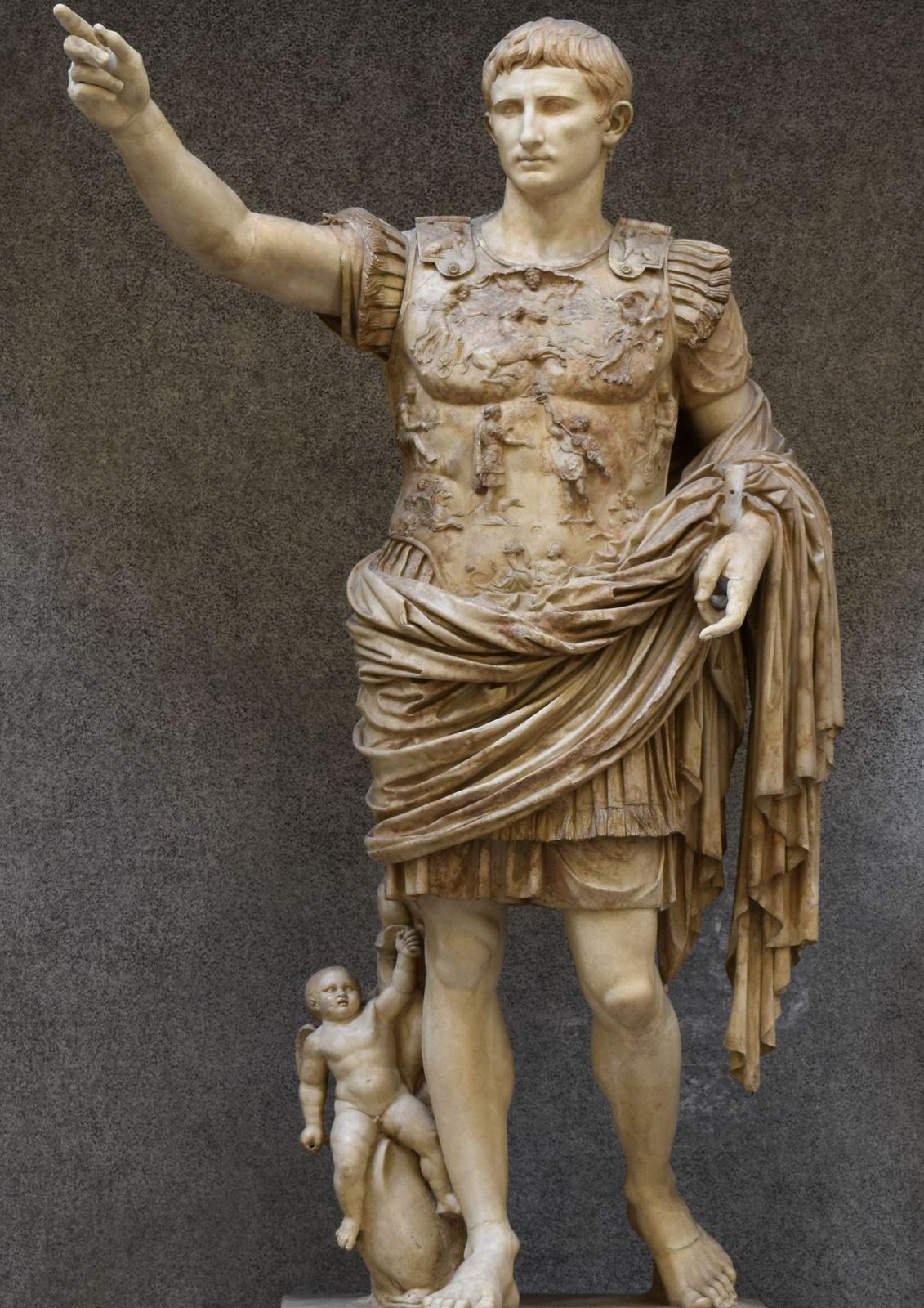 Augustus von Prima Porta – Skulptur, Hauptansicht