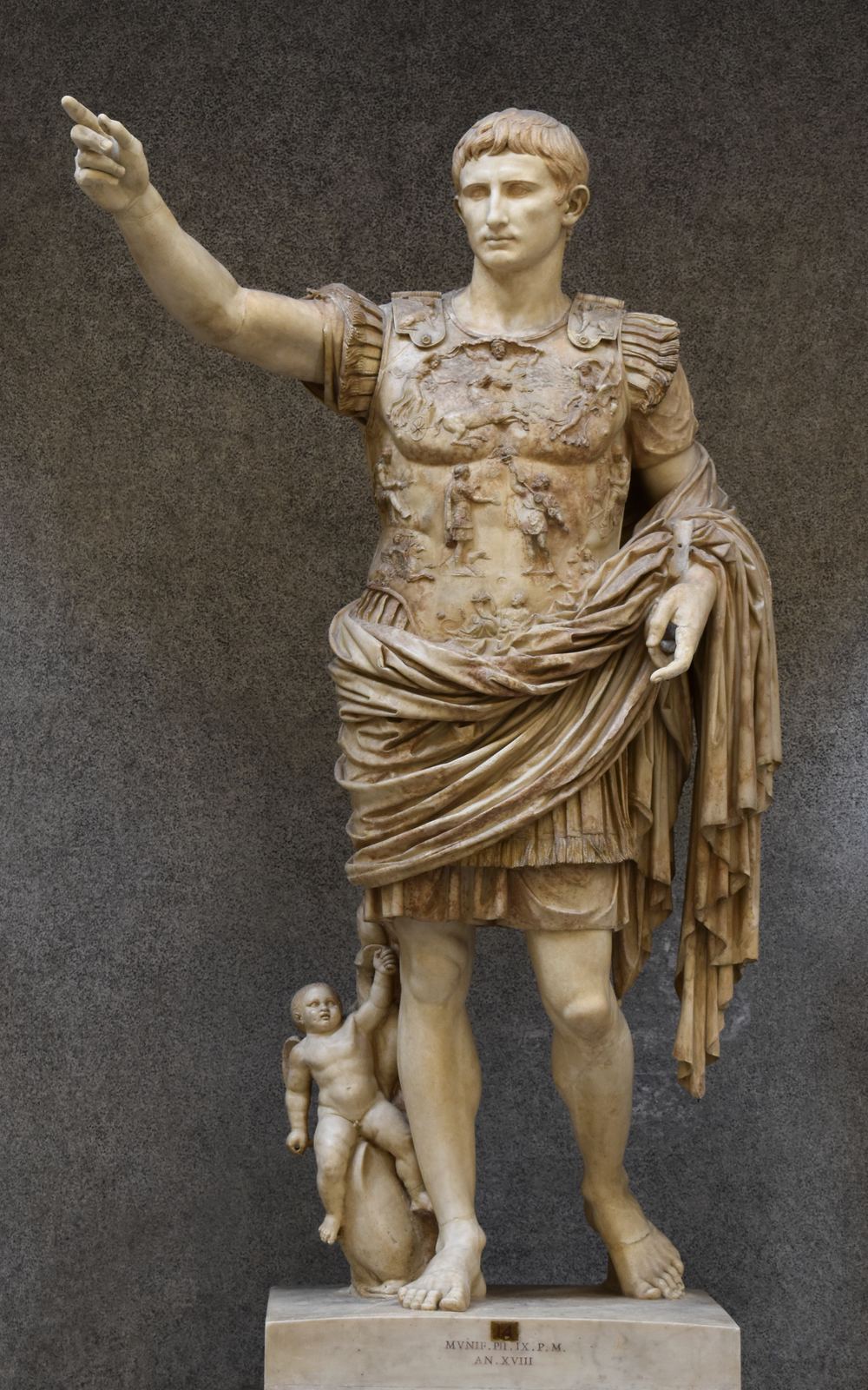 Augustus von Prima Porta – Skulptur, Hauptansicht