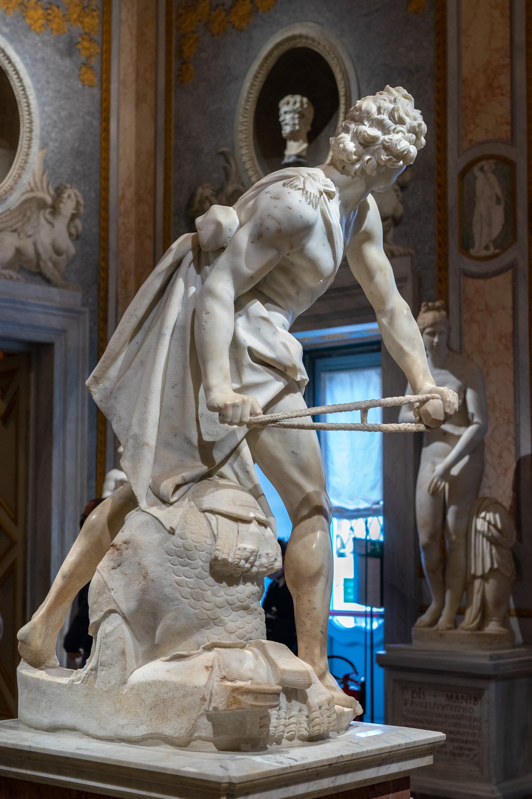 Berninis David – Skulptur, Hauptansicht