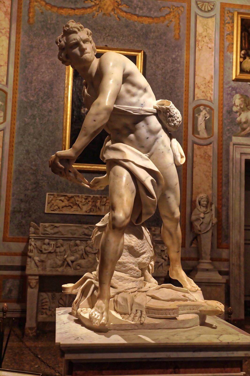 Berninis David – Skulptur, Hauptansicht