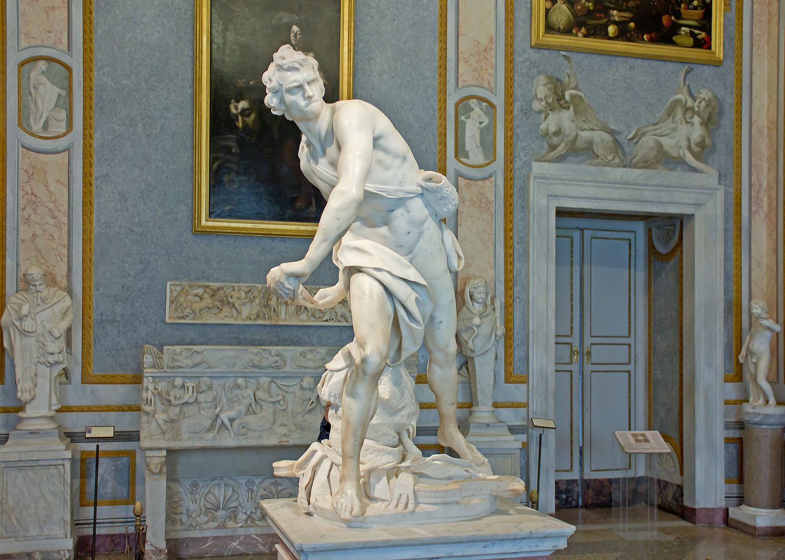 Berninis David – Skulptur, Hauptansicht