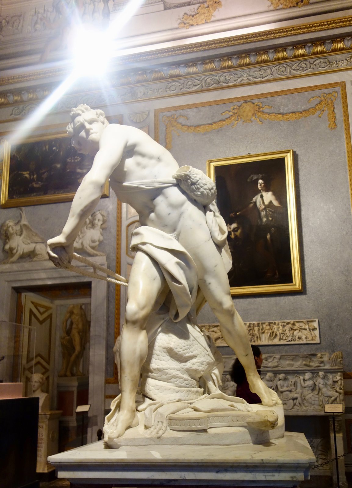 Berninis David – Skulptur, Hauptansicht