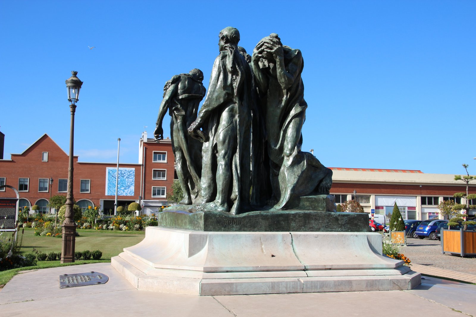 Rodins Bürger von Calais – Skulptur, Hauptansicht