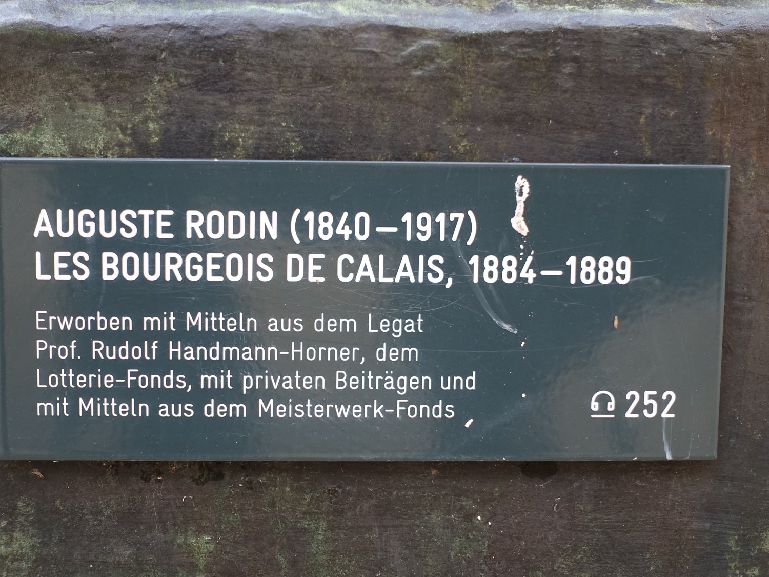 Rodins Bürger von Calais – Skulptur, Hauptansicht