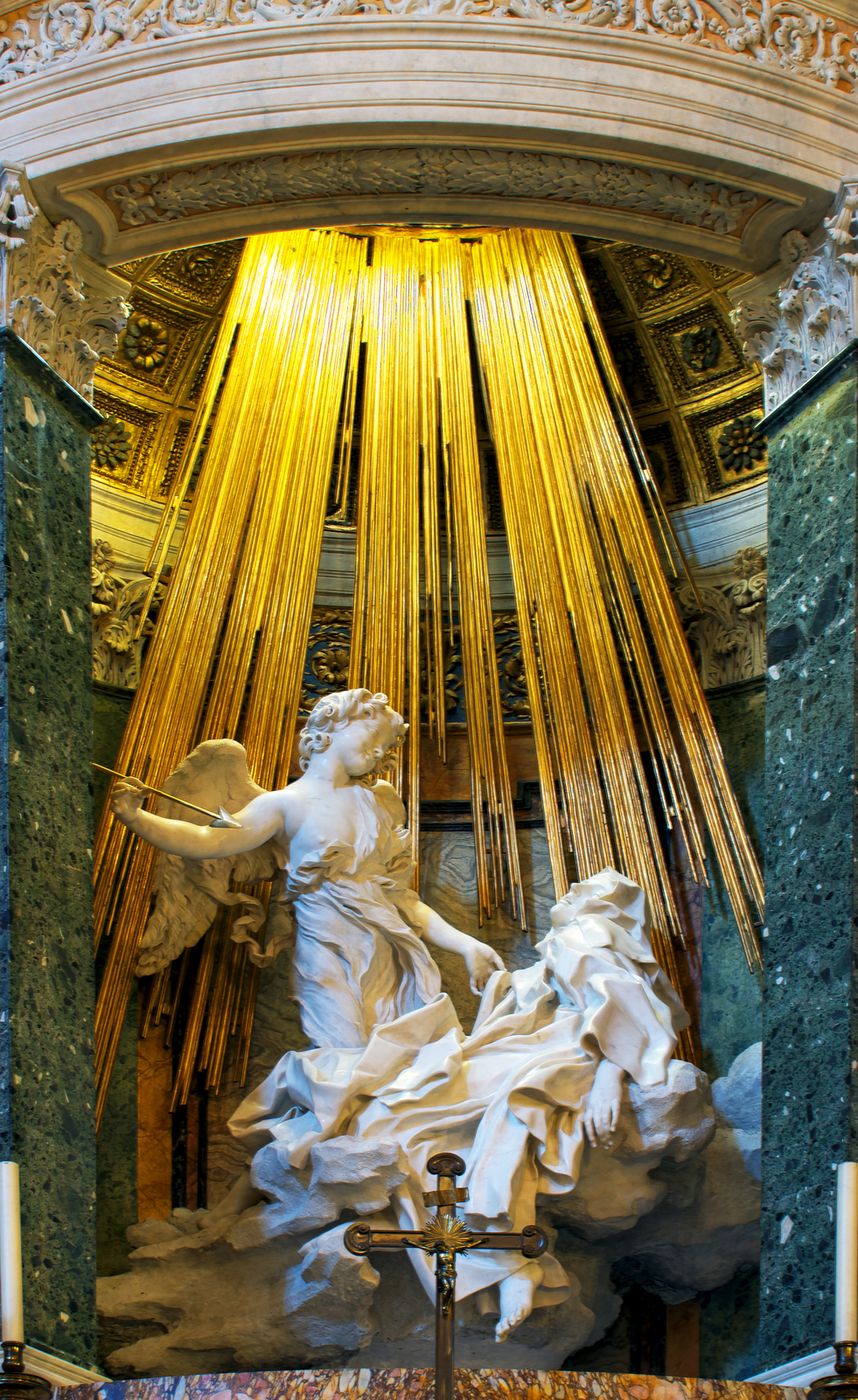 Berninis Verzückung der heiligen Teresa – Skulptur, Hauptansicht