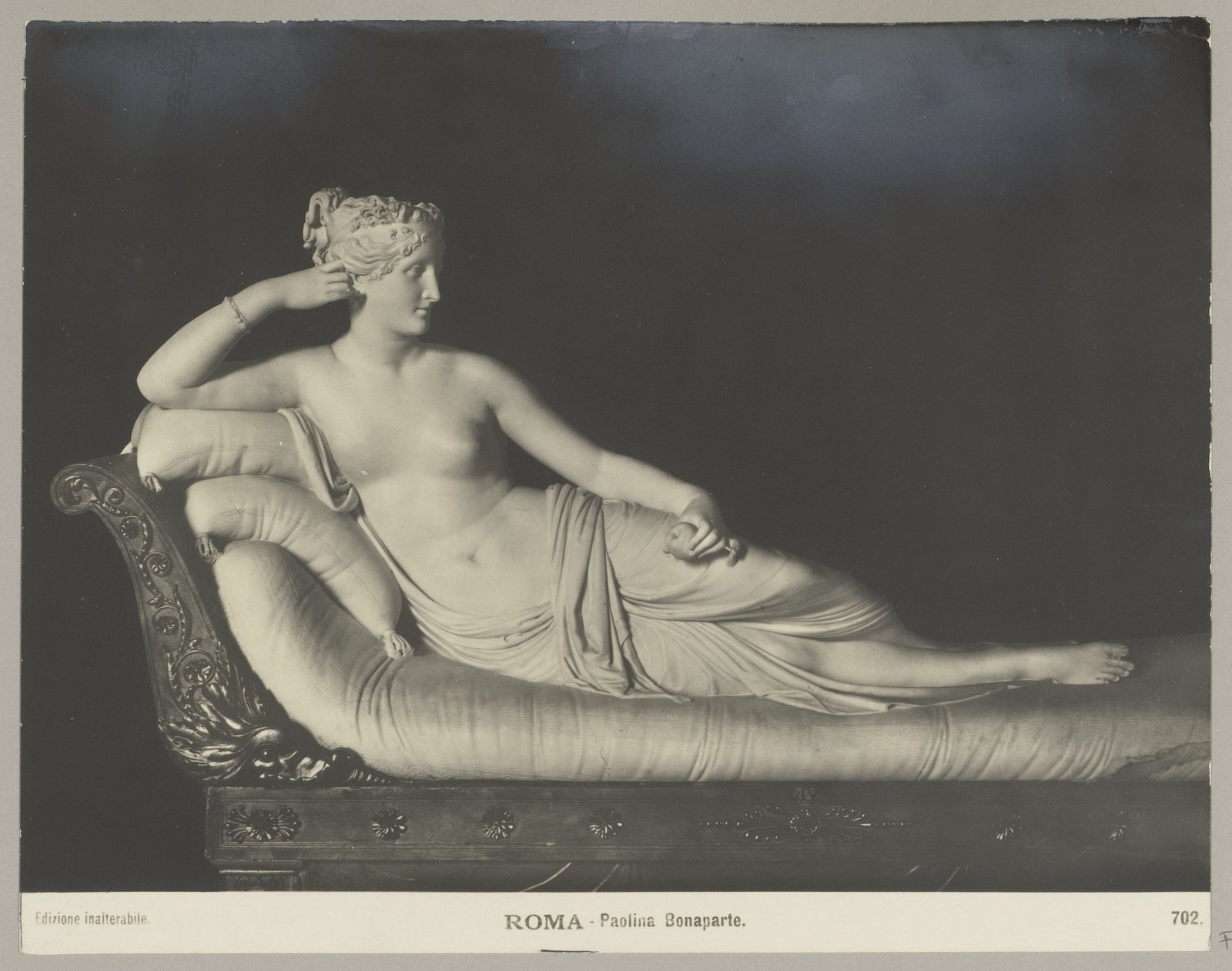 Canovas Pauline Borghese als Venus Victrix – Skulptur, Hauptansicht